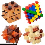 GRACEON DIY 3D Wooden Puzzle Toys Kong Ming Luban Lock Toys Assembling Ball Cube Challenge IQ Brain Wood Toys Games Kids Education Toys  B07LGN6Y9L